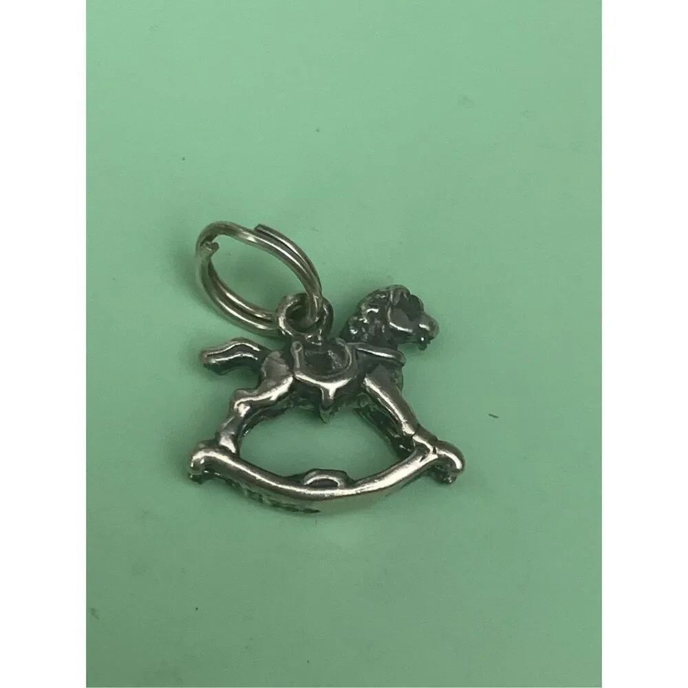 .925 Rocking Horse Sterling Silver Jewelry Charm #toys